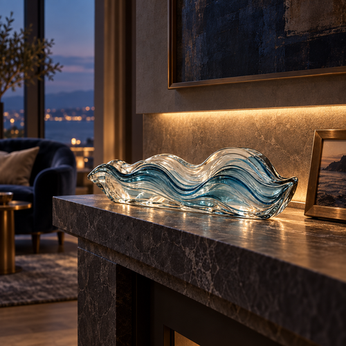 KELSVORA™ Caldrissa Tidal Fold Glass Sculpture