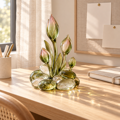 KELSVORA™ Mossara Bud & Pebble Glass Arrangement