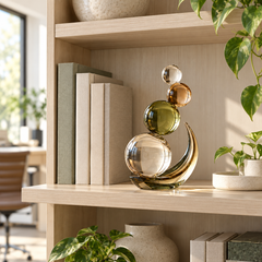 KELSVORA™ Nerovia Balance Orb Glass Sculpture