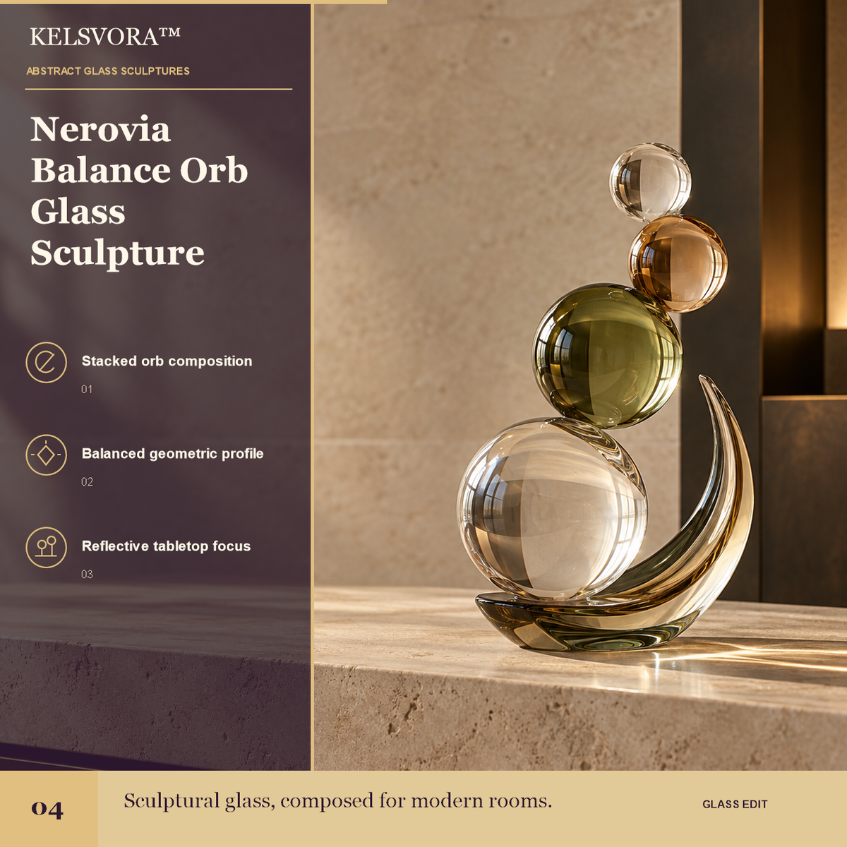 Abstract Glass Sculptures