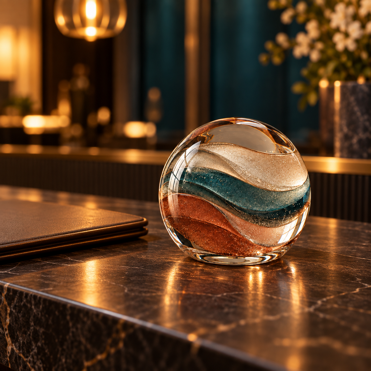 KELSVORA™ Serenelle Colorfield Glass Paperweight