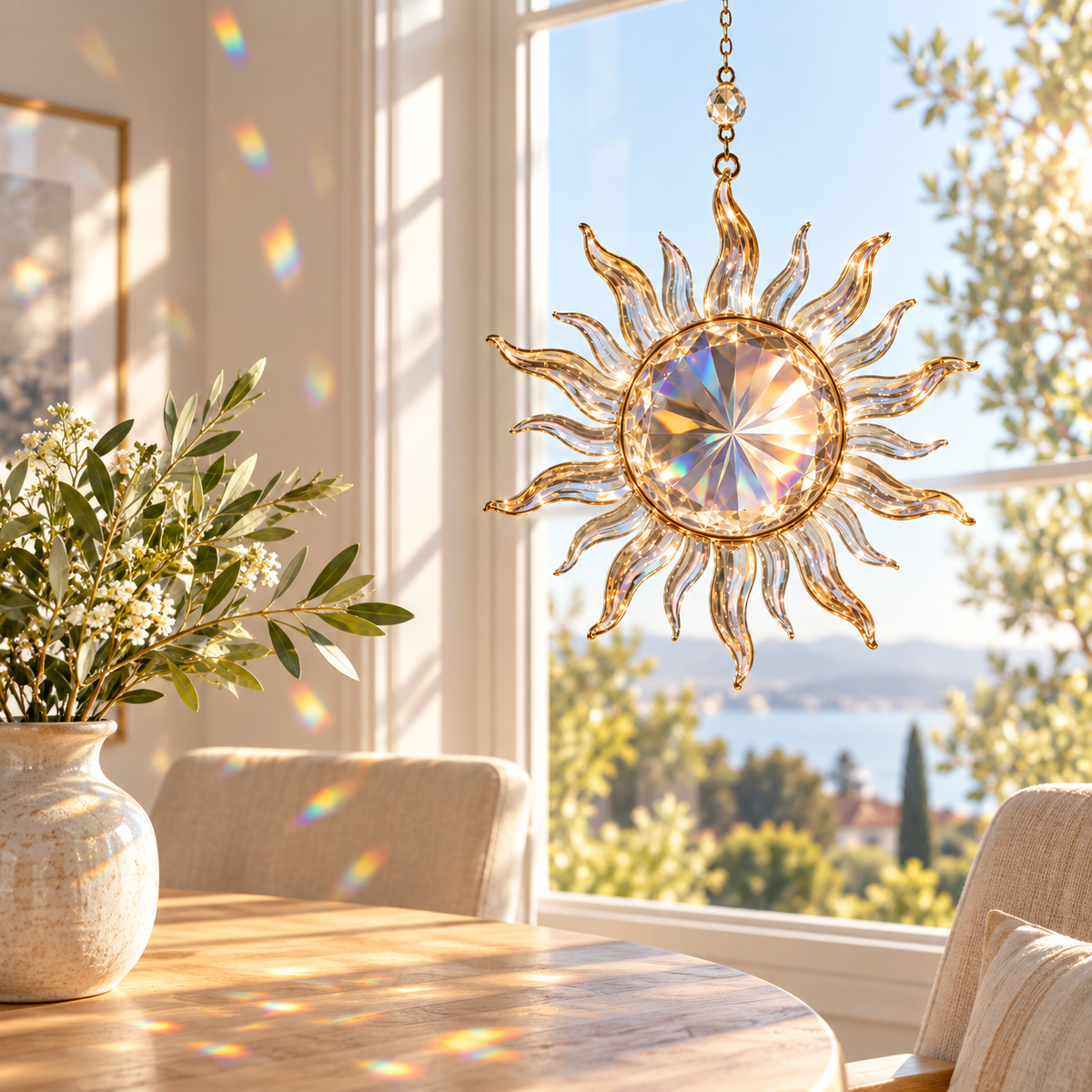 KELSVORA™ Solavene Prism Sun Glass Hanging