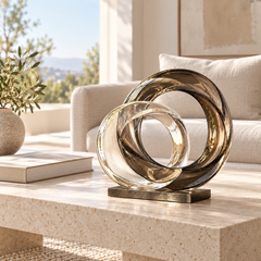 KELSVORA™ Vesperune Twin Halo Glass Sculpture